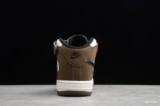 Force 1 Beige Brown x Scott Kids Nike Air Travis 07 Mid 314197-168 0926